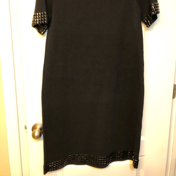 Louis Dell Olio size M black midi cocktail dress - Picture 2 of 4